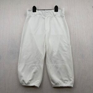Alleson Athletic Mens White Baseball Knicker Pants Size L 605PKN Reinforced Knee
